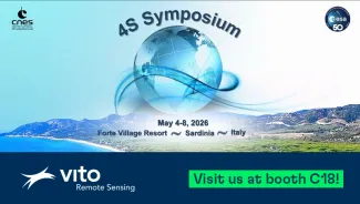 4S Symposium 2026 Banner VITO Remote Sensing: May 4-8, 2026 - Forte Village Resort, Sardinia, Italy - Visit us at booth C18