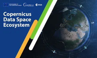 CDSE Copernicus Data Space Ecosystem Banner Planet with Satellites