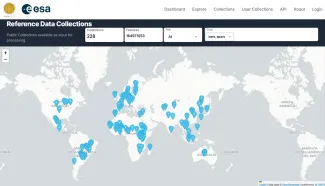 Global map with distribution of datasets currently available in WorldCereal’s Reference Data Module, including newly integrated map-derived samples produced in this work.