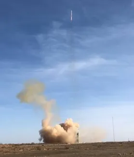Launch of the mission with the GomX-4B 6U platform including the HyperScout instrument